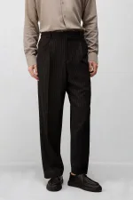 Costume rayé coupe décontractée Antioch Coffee pour homme