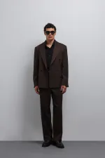 Antioch Koyu Kahve Relax Fit Baggy Pilili Erkek Pantolon