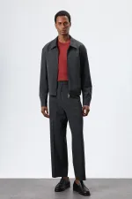 Antioch Füme Çizgili Mevsimlik Erkek Mont