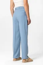 Antioch Mavi Yüksek Bel Pileli Baggy Erkek Pantolon