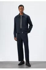 Antioch Navy Relax Fit Striped Men's Trousers