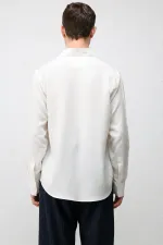 Antioch Ekru Teknik Regular Fit Erkek Gömlek