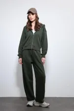 Antioch Koyu Haki Kapüşonlu Eşofman Takım