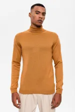 Antioch Tütün Tam Boğazlı Erkek Triko