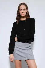 Gilet Antioch noir à texture douce