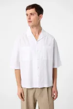 Antioch White Relax Fit Short Men's Shirt