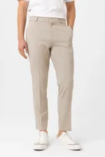 Antioch Beige Slim Fit Comfort Men's Trousers