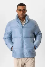 Antioch Bebe Blue Stand-Up Collar Rubber Padded Jacket