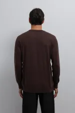 Antioch Kahve Yumuşak Dokulu Basic Erkek Kazak