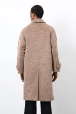 Antioch Açık Kahve Suni Kürk Erkek Kaban