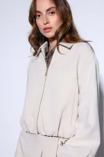 Veste bomber zippée Antioch Stone pour femme