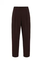 Antioch Coffee Pleated Women's Trousers