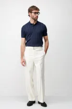 Polo homme Antioch Navy en maille texturée