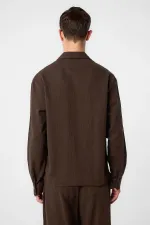 Chemise texturée pour homme Antioch Coffee