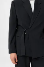 Antioch Koyu Lacivert Kuşaklı Relax Fit Erkek Blazer Ceket Antioch Koyu Lacivert Kuşaklı Relax Fit Erkek Blazer Ceket