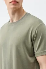 T-shirt homme Antioch Khaki coupe classique en tissu technique modal