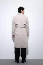 Trench-coat croisé Antioch Stone avec ceinture