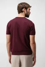 Antioch Bordo Comfort Slim Triko T-Shirt