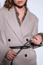 Antioch Taş Kemerli Kruvaze Kadın Kaban