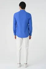 Antioch Saks Regular Fit Mandarin Collar Men's Shirt