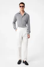 Antioch Gri Slim Fit Erkek Gömlek