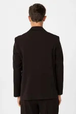 Antioch Koyu Kahve Relax Fit Kruvaze Erkek Blazer Ceket