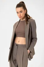 Débardeur court côtelé pour femme Antioch Coffee