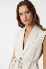 Antioch Ecru Belted Women's Vest
