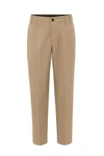 Pantalon Antioch beige taille haute coupe droite pour homme