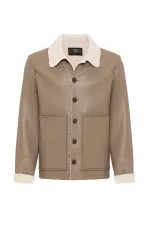 Veste en similicuir pour homme Antioch avec doublure en vison