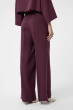 Antioch Burgundy Relaxed Women's Trousers