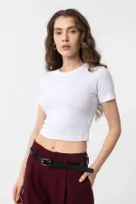 Antioch Beyaz Crop Kadın T-Shirt