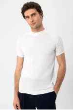 Antioch Ekru Bisiklet Yaka Triko T-Shirt