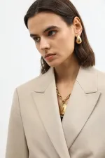 Antioch Beige Double-Breasted Women's Blazer