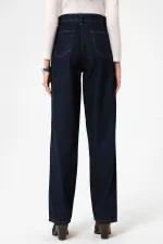 Antioch Dark Blue Women's High-Waisted Jeans