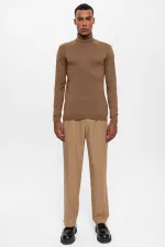 Antioch Açık Kahve Tam Boğazlı Erkek Triko