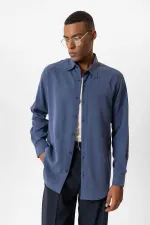 Antioch İndigo Teknik Regular Fit Erkek Gömlek