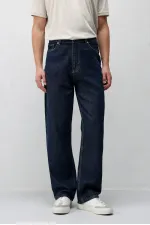 Antioch Navy Blue Baggy Fit Men's Jeans