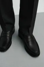 Mocassins en cuir noir Antioch