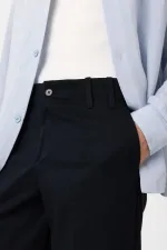 Pantalon Antioch bleu marine taille haute coupe droite pour homme