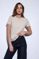 T-shirt basique beige Antioch pour femmes