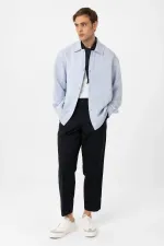 Chemise garçon oversize texturée bleue Antioch Bebe