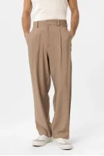Antioch Mink Pleated Baggy Fit Men's Trousers