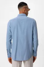 Chemise à manches longues Antioch Indigo pour homme