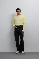 Antioch Yellow Textured V-Neck Men's Sweater