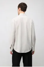 Chemise homme Antioch Stone en lin mélangé coupe décontractée