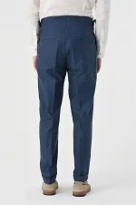 Antioch Indigo High-Waisted Pleated Linen Men's Trousers