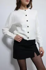 Gilet Antioch écru à texture douce