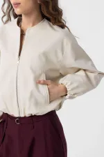 Antioch Taş Crop Kadın Bomber Mont