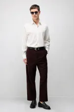 Antioch Ecru Modal Blend Textured Men's Shirt